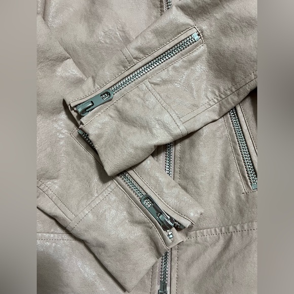 Zara Basic Faux Leather Biker Jacket (S) - Picture 4 of 6